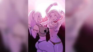 Ino and Sakura party time (arsonsquid)[Naruto]
