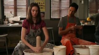 Alison Brie doing some pottery