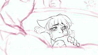 Practicing some animating with a Horse-cock blow job ~ ♡