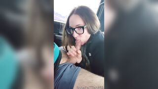 Sucking his dick in the parking lot