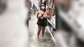 A little nipple rub in the hardware store