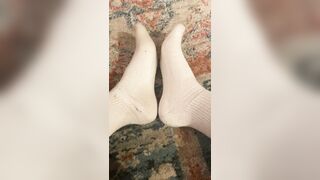 Who wants me sweaty workout socks? ????????[selling]