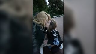 Kiss With Girlfriend On The Street