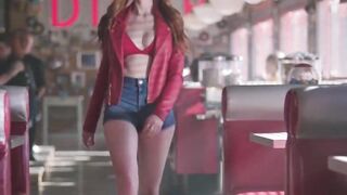 Madelaine Petsch strutting.