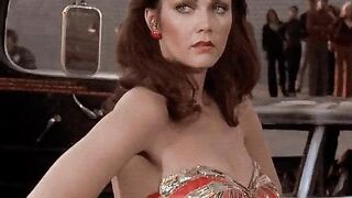 Grabbing your massive member and telling Wonder Woman what she has to do to stop you from causing more chaos... [Lynda Carter]