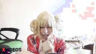 Toga cosplayer gets facial