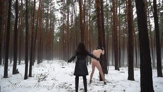 PUNISHED WITH 100 WHIPLASHES IN THE SNOW By Mistress Firewolf