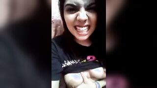 Desi Naughty Girl Asking BF to Feed her B00Bies.. ''Mela Babu Dudu Piyega'' - Link in Commentss