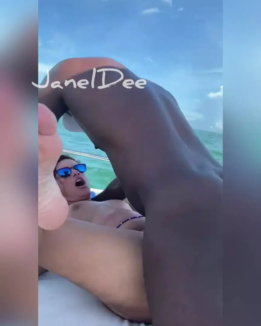 Interracial Hotwife takes BBC on boat while husband records image pic