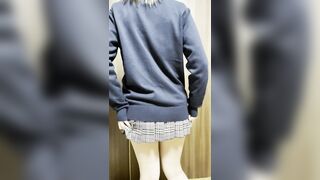 I can't have my skirt this high at school, because Japanese school are too strict. ???? [18F]