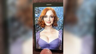 Christina Hendricks enormous tits made me shoot ropes