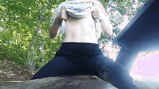 Dropped my tiny tits for you at the park ????