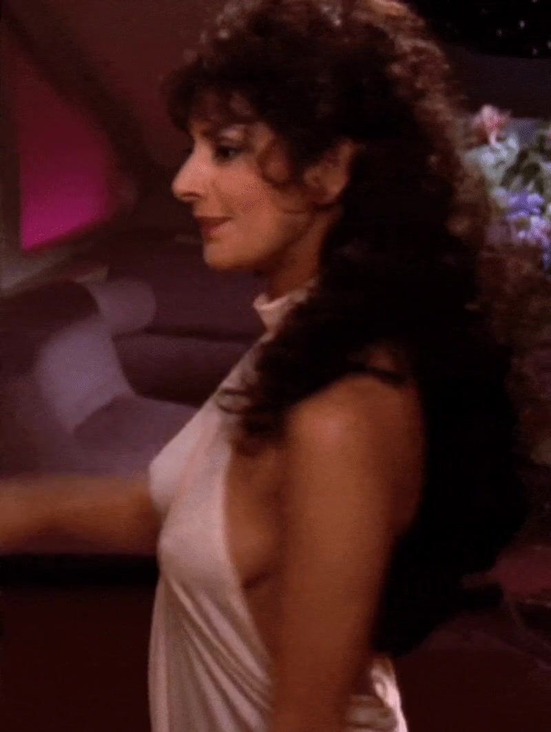Deanna Troi (Marina Sirtis) in that one episode of ST:TNG (October 5 1992) ...