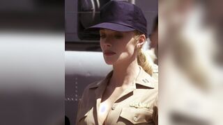 Lauren Holly - tight uniform plot in Down Periscope (1996)