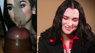 Dua lipa reacts to my cum tributes on her