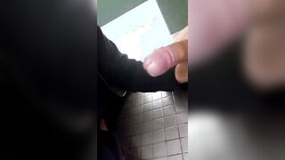 Made this uncut cock cum all over the floor. So hot