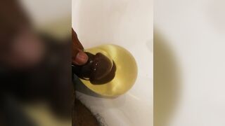 Cum inside a pee filled condom :)