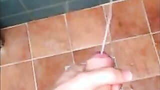 Huge continuous stream of cum