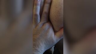 Dom spanking and fingering my ass before using it
