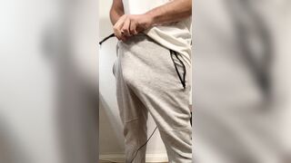 Grey Sweats + Giant Cock =