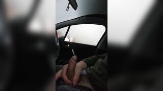 Car Window Down, Uncut Cock Out