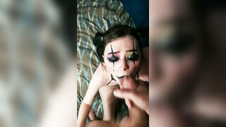 Clowning around with cum