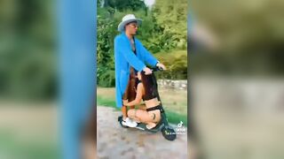 Blowjob on scooter