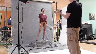 Dakini and the photographer discuss her 'bush' - Photoshoot Behind-The-Scenes