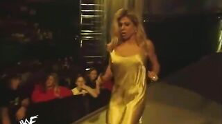 Terri Runnels - WWF RAW IS WAR November 9th 1998 - Bouncing Gold Dress