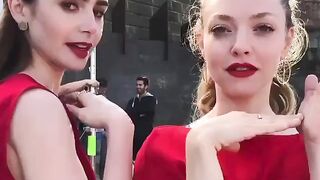 Lily Collins and Amanda Seyfried