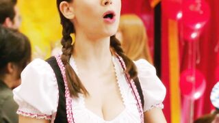 Alison Brie in a dirndl & pigtails