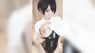 Busty short-haired Japanese