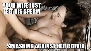 #creampie #cum #hotwife #girlfriend #slut #caption