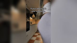 i love doing these sexy videos in the kitchen... its always very risky which makes me horny
