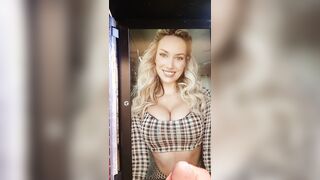 Shooting a big load on Paige Spiranac