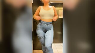 Titty drop at the gym after my workout :)