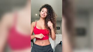 Gorgeous Curls in Red Top