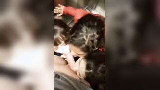 LUCKY GUY GET BLOWJOB FROM HIS GIRLFRIEND AND HER BESTFRIENDS IN LIFT [LINK IN COMMENT] ????????