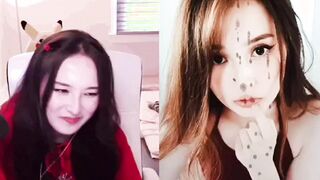 TinaKitten Reaction CUM on her Face????????