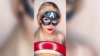 After two weeks, her full Marvel makeup mashup is finished, edits by akcromwell