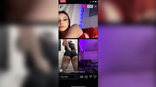 Her and her friend twerking on live