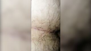 POV hairy chub bottom getting fucked not by daddy in hallway