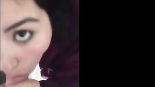 College girl sucks cock and gets a huge load on her face